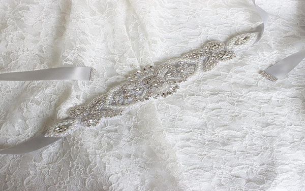 Heller Brautgürtel Hochzeit Strass Kunstperle Prinzessin Schärpe Brautjungfernkleid Schärpe Hochzeitszubehör Mehrfarbiges Band BW541002525