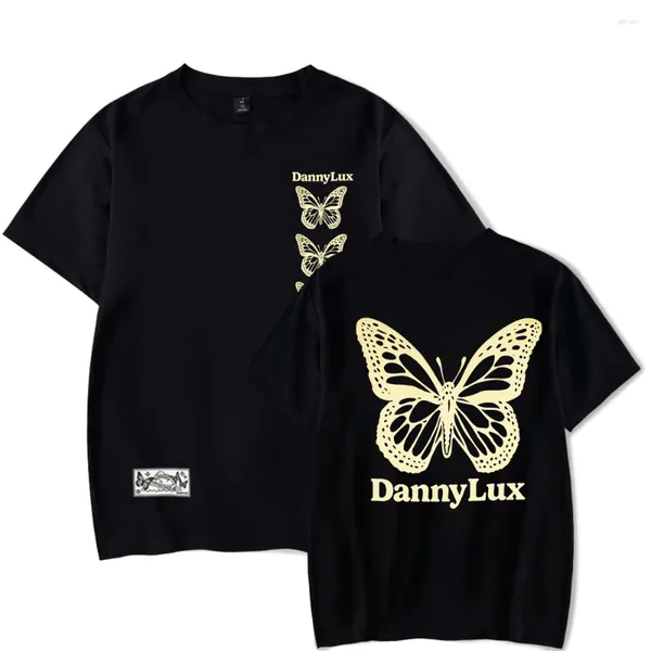 Camisetas masculinas DannyLux BORBOLETA T-shirt 2024 Concerto Merch Impressão em torno do pescoço unissex na moda camisetas casuais de manga curta