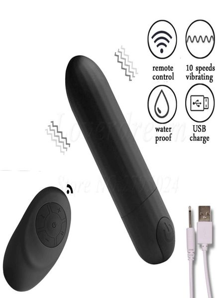 Nuovo telecomando senza fili 10 velocità potente vibrazione ricaricabile mini vibratore proiettile giocattoli adulti del sesso per uomini donna massaggiatore Y8479586