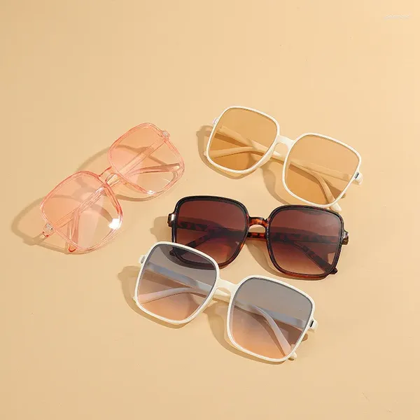 Sonnenbrille mit großem Rahmen, quadratisch, für Damen, Markendesigner, Ozeanfilm, Sonnenbrille für Damen, Outdoor-Reisebrillen, UV400