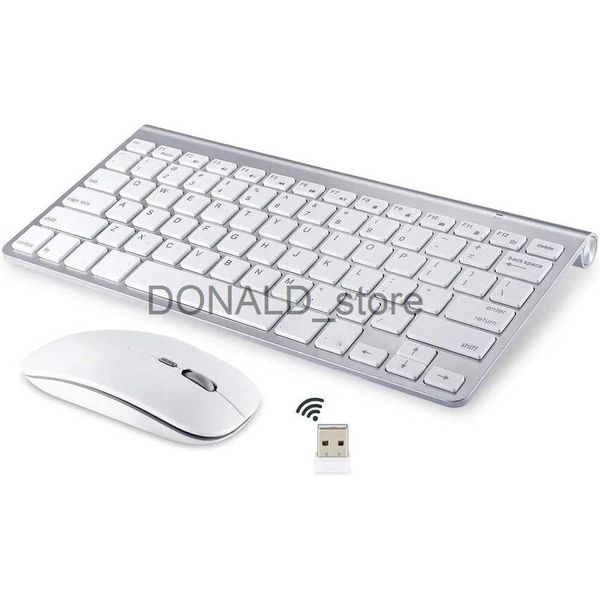 Tastiere Combinazione tastiera e mouse wireless ultrasottile da 2,4 Ghz con ricevitore USB Set tastiera mouse per PC Apple Windows XP / 7/8/10 J240117