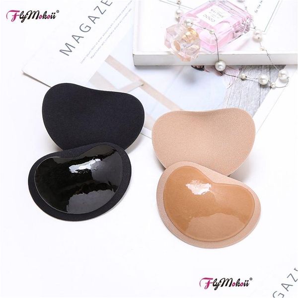 Accessori intimi 1 paio / lotto Adesivi push up da donna Costumi da bagno autoadesivi Inserti per reggiseno Invisibili Cuscinetti per il petto Sile Capezzoli Er Drop Dhsjk