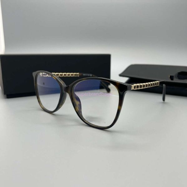 Ism-Sonnenbrille im gleichen Stil, gewebte Kette, einfarbig, schwarz gerahmte Brille für Damen, Katzenaugen, Anti-Blaulicht, kann mit Myopie kombiniert werden