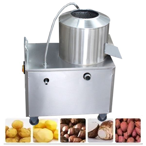 Máquina comercial de descascar batata, 120-250 kg/h, popular, descascador de batata doce, máquina de limpeza de batata, 1500w