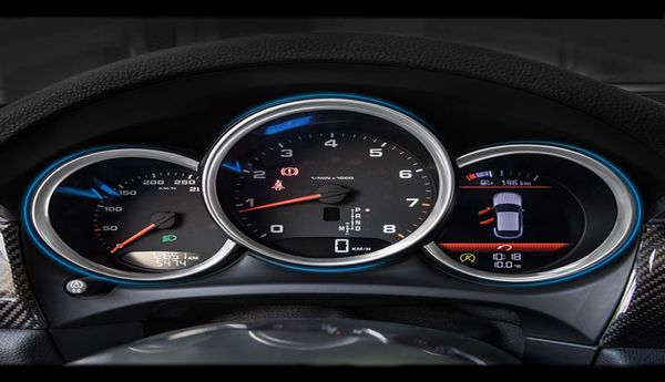 Стайлинг автомобиля, декоративная световая полоса на приборной панели, накладка на рамку, наклейка для Porsche Macan Cayman Boxster Panamera Cayenne Auto Acces6190621