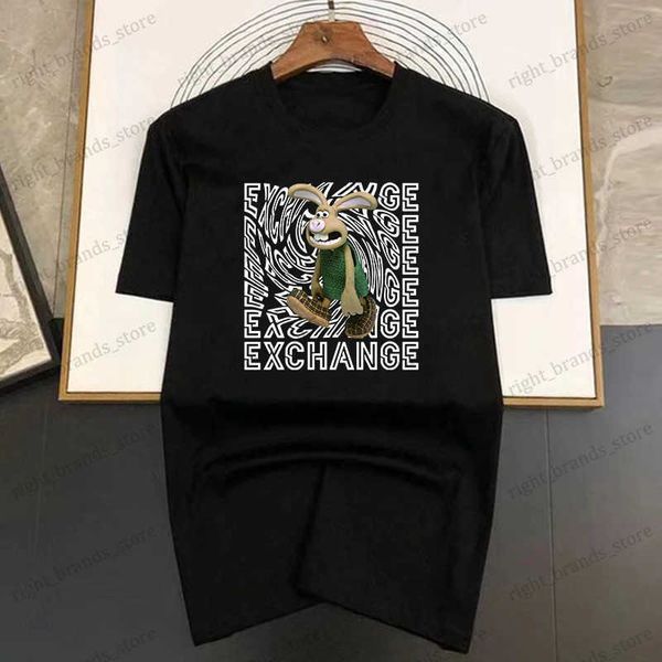 T-shirt da uomo Exchange Fashion Rabbit Stampa Uomo T-shirt Moda coreana Estate TShirt Abbigliamento casual Harajuku Manica corta Top Tees Uomo T240117