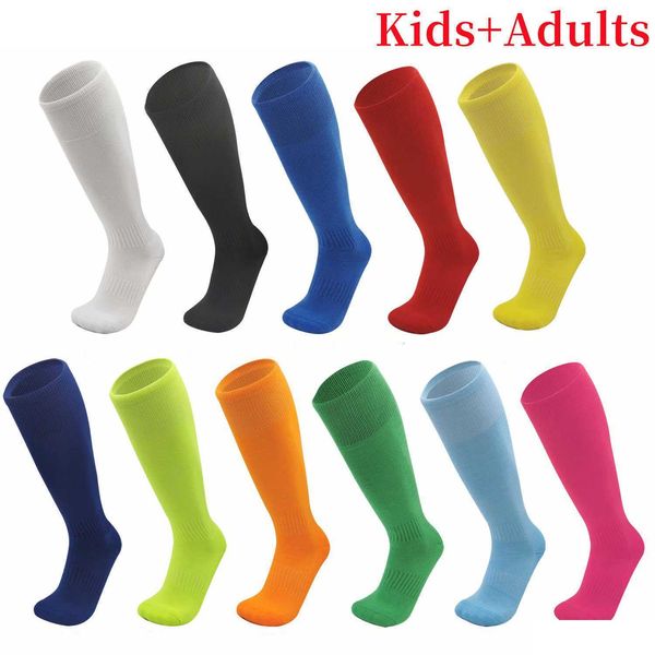 Spor Socks Futbol ADEND Diz yüksek voleybol beyzbol hokey çocukları üzerinde açık rugby çorapları adt l221026 damla teslimat dhmnq