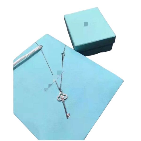 Tiff kolye tasarımcısı kadınlar en iyi kalite ile orijinal kutu t s925 gümüş mücevher mizaç anahtar kolye kadın yakalbon zinciri hediye en iyi arkadaş kız arkadaşı için