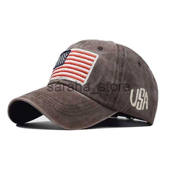 Bola Caps Homens Boné de Beisebol de Algodão Homens Mulheres Tático Exército Militar Pai Chapéu EUA Bandeira Americana EUA Unisex Hip Hop Chapéus Ao Ar Livre Esporte Caps J240117