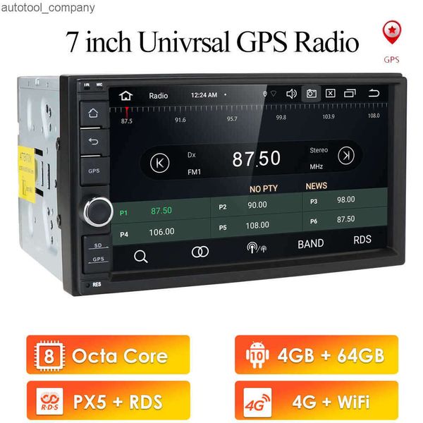 Neue PX5 IPS Android10 Universal 2din Auto NODVD OctaCore 4G + 64G DSP Doppel DIN Auto GPS radio Autoradio TPMS USB DVR RDS DVBT OBD2 BT