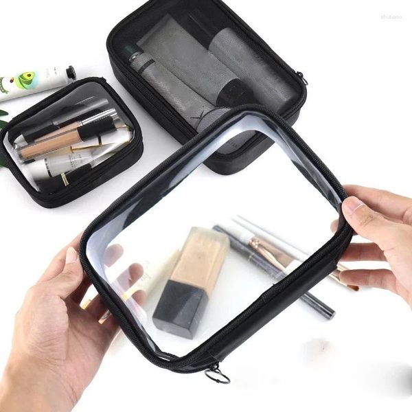 Kosmetiktaschen, Reisetasche, Damen, PVC, Lippenstift, Kulturbeutel, Make-up-Organizer, wasserdicht, Badezimmer, Waschaufbewahrung, klares Make-up