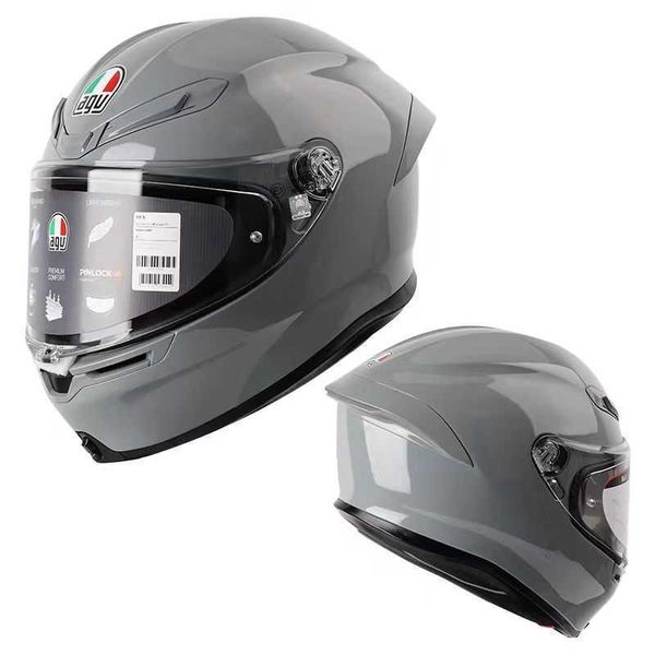 Capacete de motocicleta Agv aberto de rosto inteiro Ks Capacete completo Four Seasons masculino e feminino para ciclismo de motocicleta com cobertura completa Capacete de corrida antiembaçante leve FDV8