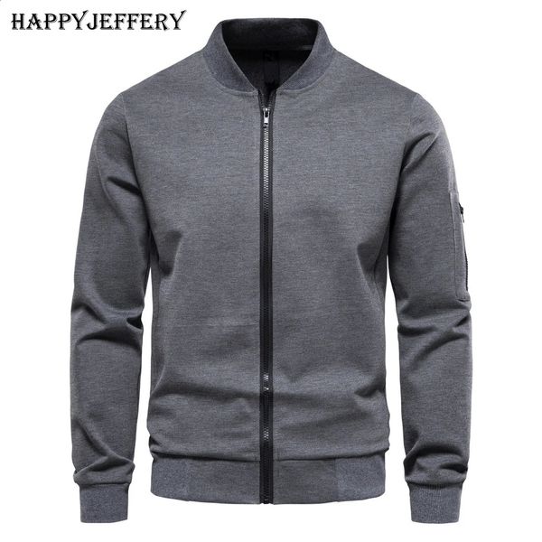 Mens Hoodies Inglaterra Estilo Romano Stand Collar Hoodie para Homens Zip Up Street HipHop Masculino Baseball Hoody Jacket H09 240117