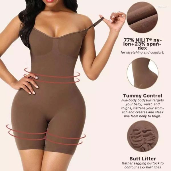 Shapers femininos bodysuit para mulheres shapewear de uma peça barriga tuck moldar emagrecimento vestuário braço levantamento roupa interior espartilho