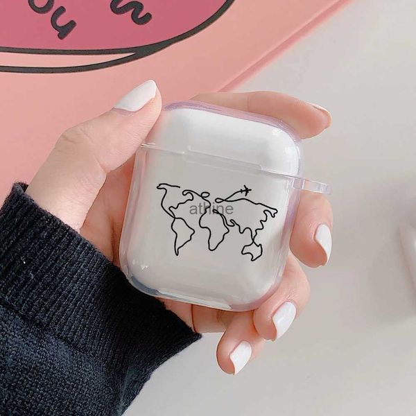 Étuis de téléphone portable Étui pour écouteurs transparent souple pour AirPods Pro 3 Étui de protection Couverture d'avion de dessin animé pour AirPod 1 2 Funda Air Pod Pro YQ240117