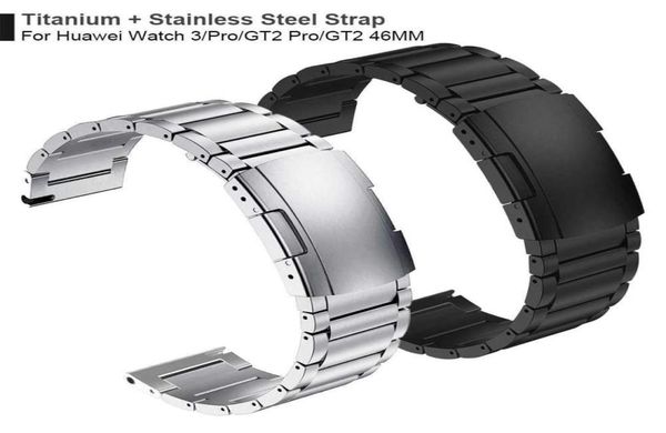 Cinturino con chiusura in acciaio al titanio per Huawei Watch 3 Band Gt 2 Pro Gt2 cinturino per Honor Magicwatch2 46mm Gs Pro cinturino con cinturino H9602645