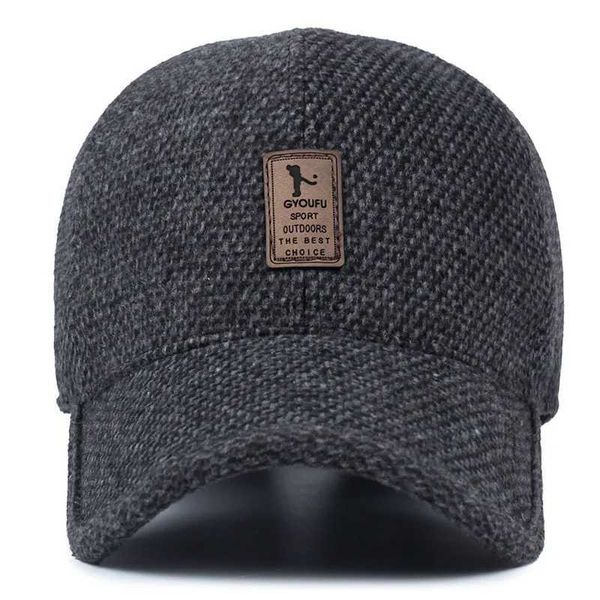Top Caps Yeni Sıcak Kış Bahar Kaldırılmış Beyzbol Kapağı Kulaklarla Erkekler Pamuk Şapkası Snapback Hats Erkekler İçin Kulak Fleps YQ240117