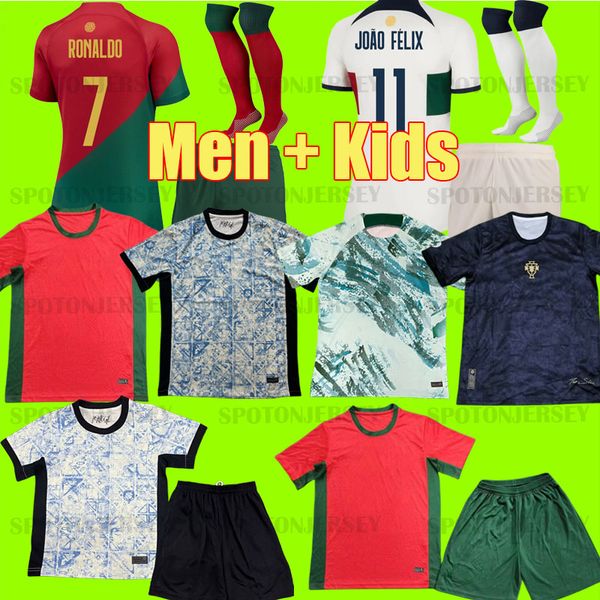 maillot portugal jersey camiseta portugal 2024 25 FERNANDES BERNARDO JOAO FELIX world cup portugal retro kit men kids kit socks ronaldo jersey