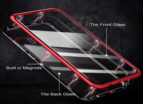 360 ° Magnetico Copertura di vetro a doppia temperatura a doppia temperatura Case del telefono di adsorbimento per Samsung Galaxy S10 S20 S9 S8 Plus Nota 910 Protezione C1939496