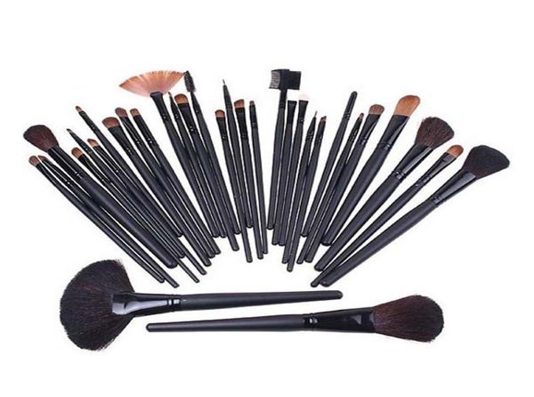 Профессиональный набор кистей для макияжа, инструменты, 32 шт., 32 шт., косметический набор кистей для макияжа для лица, набор кистей для макияжа, черный чехол Bag8485599