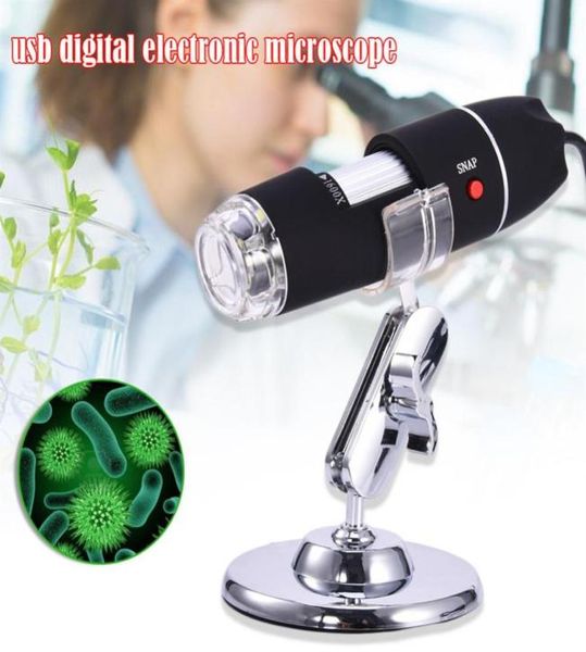 1600X 1000X 500X LED Microscópio Digital USB Endoscópio Câmera Microscópio Lupa Eletrônico Estéreo Mesa Lupa microscópios T200529271913