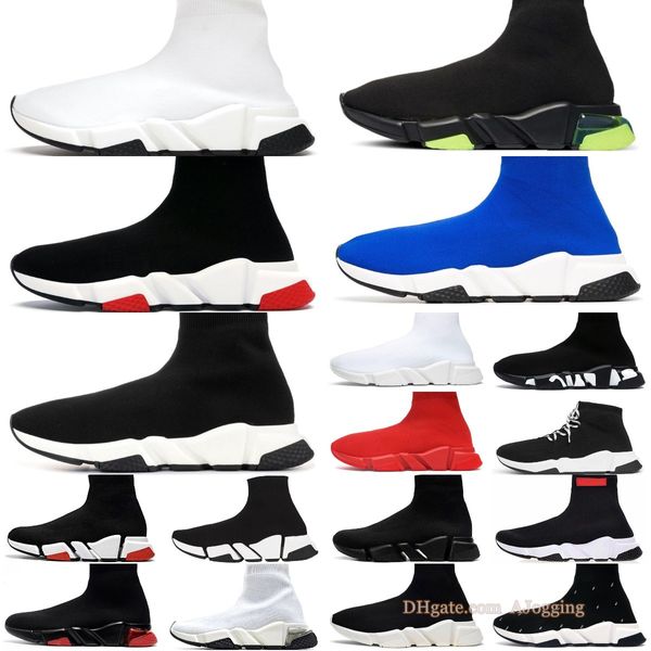 Erkekler Üçlü S örme Paris Çorap Ayakkabı 2.0 3.0 Tasarımcı Sneaker Hız Eğitmeni Kabartmalı Platform Eğitmenleri Lüks Açık Graffiti Sole Dantal Boot Runner Sneakers