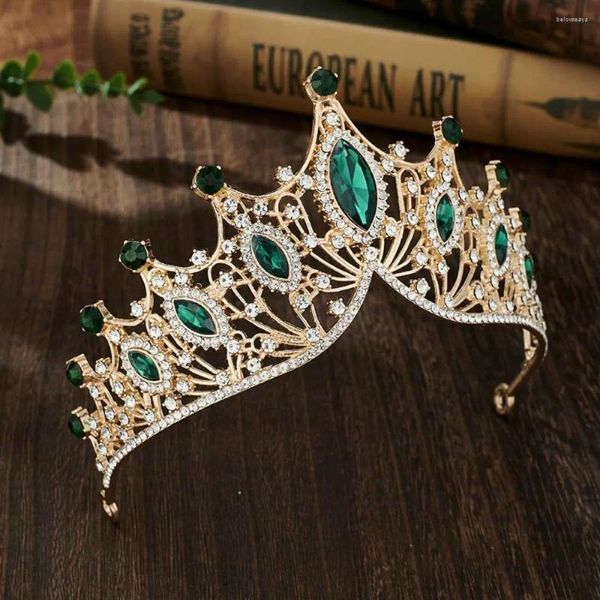 Haarspangen aus Metall, Barock-Krone, elegante glänzende Ornamente, Prinzessin-Tiara, Kopfbedeckung, Braut-Strass-Hochzeit