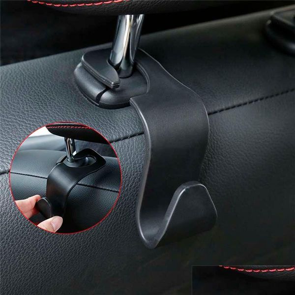 Gancio Appendiabiti Sedile posteriore per auto Gancio Appendiabiti Borsa per borsa portatile Supporto per appendere borse Organizzatore di stoccaggio Accessori interni Consegna di goccia Auto Dhehj