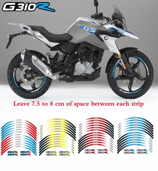 Pneumatici per moto bordo interno riflettente personalità loghi e decalcomanie adesivi durevoli per protezione solare 12 pezzi per BMW G310R3234222