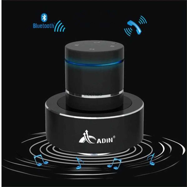 Alto-falantes de estante Adin 26w Metal Vibração Bluetooth Speaker Resonance Touch Stereo Bass Mini portátil sem fio Subwoofer Mic Alto-falantes para telefone