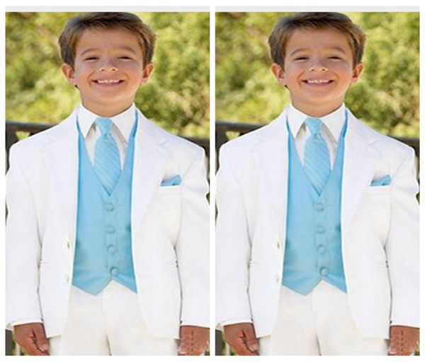 Branco meninos ternos para o baile de casamento menino ternos trajes formais para meninos crianças smoking crianças 039s blazer roupas 3 jaqueta calças ve9078634