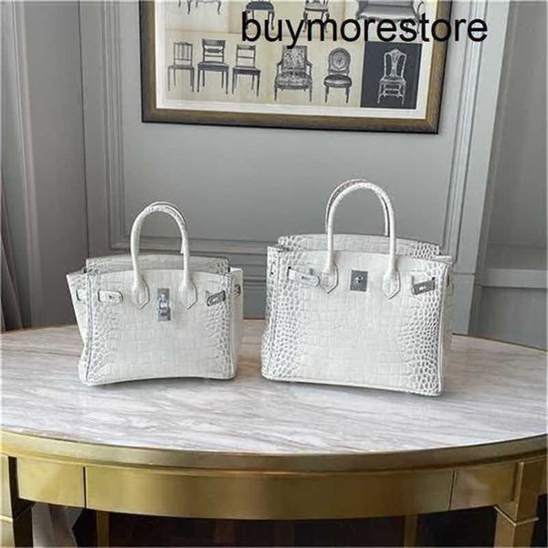 Designer bolsa 7a handswen couro de couro crocodilo do Himalaia com diamante ouro 5a bolsa de luxo high end diamante branco prata fas1o1wsliver zhbn4d84