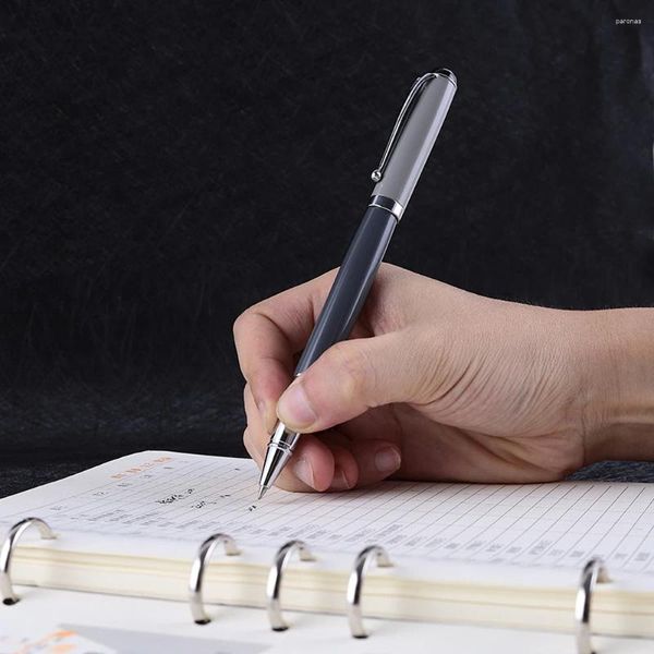 1/10 adet kalem yeniden doldurma silindir topu yüksek kaliteli mürekkep iş metal imza kırtasiye ofis okul malzemeleri hediye yazma