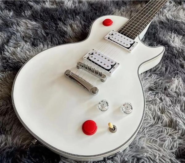 Стандартная электрогитара на заказ, гитара в стиле Buckethead, 24 лада, альпийский белый цвет, Guitarra