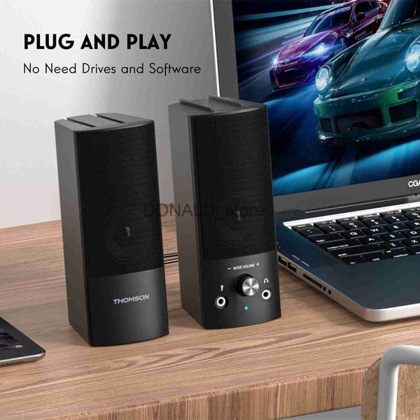 Tragbare Lautsprecher, Computerlautsprecher, 2.0 Stereo, Bluetooth 5.0, Desktop-Audio, USB-betriebene HiFi-Klangqualität, abnehmbarer Subwoofer, Soundbar J240117