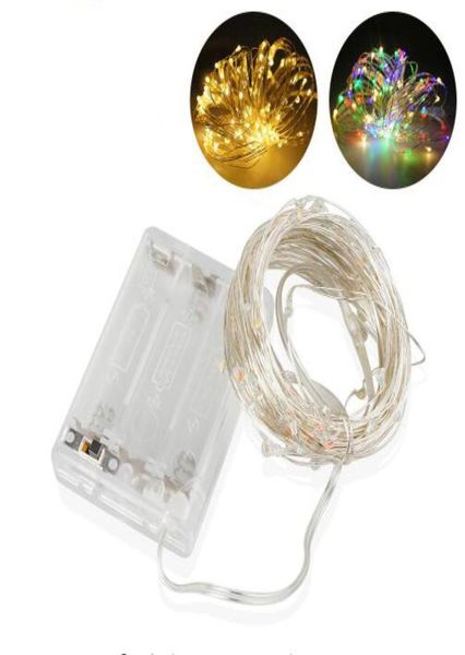 3AA batteriebetriebene LED-Lichterkette, Kupfer-Silberdraht, Lichterkette für Urlaub, Hochzeit, Party, Weihnachten, Tropfenlampe1189017