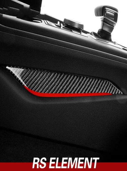 Araç iç kalıplama karbon fiber dişli vites kontrol paneli yan kapak trim otomatik çıkartma A4 A5 2017-20224700133 için araba stil