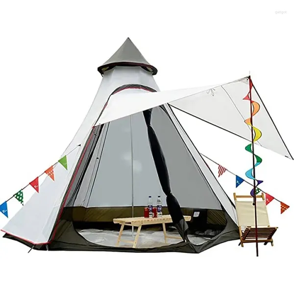 Tende e rifugi Zethink IndianTent Vendita all'ingrosso Produzione di Pagoden Zelt Glamping Tenda da esterno Impermeabile da campeggio per famiglie