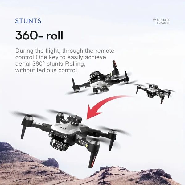 S2S RC Drone HD Doppia fotocamera Motore brushless Modalità senza testa Evitamento intelligente degli ostacoli a 360° WIFI FPV Controllo app mobile connesso Giocattoli regalo per ragazzi
