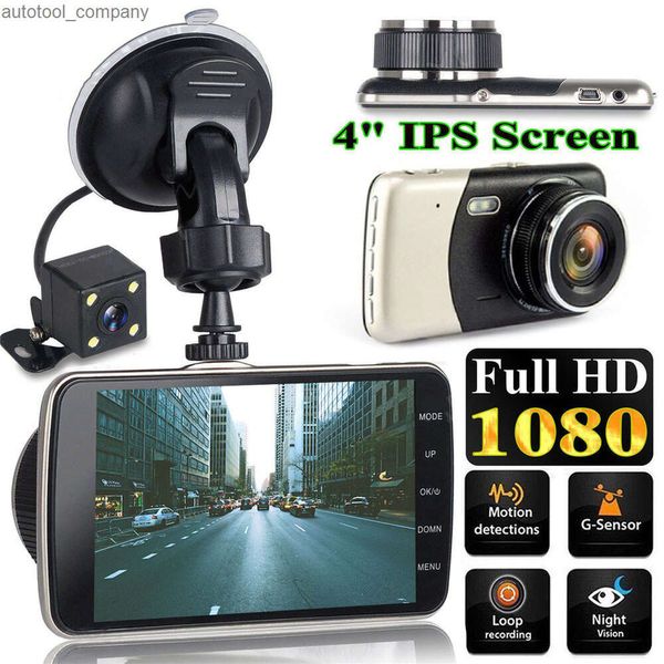 Novo 4 Polegada ips hd 1080p gravador de condução do carro câmera do veículo dvr gravador condução dashcam visão noturna g sensor apoio russo