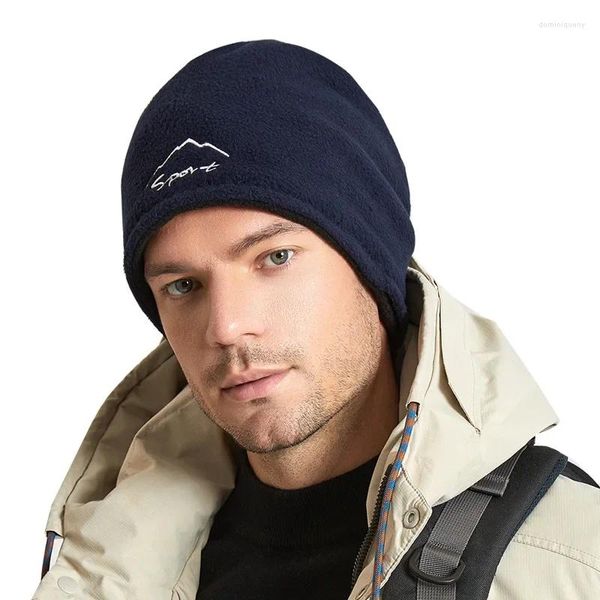 Береты 2024, зимняя теплая шапка для ушей, мягкая мужская ветрозащитная шапка для бега, сноуборда, велоспорта, пешего туризма, походов, флиса