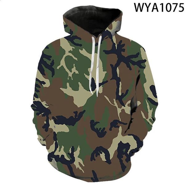 Camuflagem masculina e feminina moda infantil hoodies 3d impressão padrão moletom pullovers streetwear jaquetas legais 240117