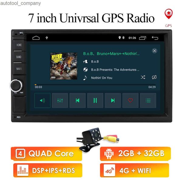 Nova navegação para 2 din carro gps autoradio bluetooth rádio carro multimídia player 2din gravador cassete carplay wifi 4g android 10.0