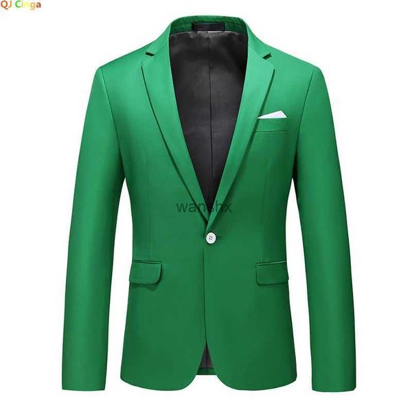 Ternos masculinos blazers verde brilhante terno jaqueta masculina elegante fino blazer vestido de festa de casamento casaco adequado para todas as estações tamanho grande 5xl 6xl