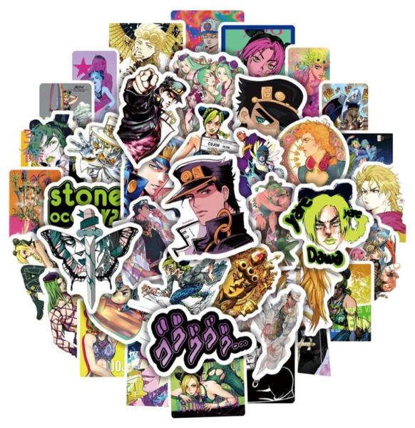 50 Teile/los Japan Anime JoJos Bizarre Abenteuer Stein Ozean Aufkleber Graffiti Kinder Spielzeug Skateboard Telefon Laptop Gepäck Aufkleber Aufkleber3598147