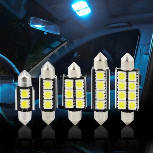 100 Stück C5W Soffitten-Auto-LED-Licht 31 mm 36 mm 41 mm 5050 SMD 2 LED 3 LED 4 LED 6 LED 8 LED-Auto-LED-Lampe 12 V weiße Innenlampe3026446