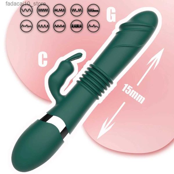 Altri articoli di bellezza per la salute Vibratore di spinta Vibrazione del grande dildo 10 cm su e giù per il clitoride G Spot Clitoride clitoride 18 + Giocattolo per adulti Erotico per donna Q240117