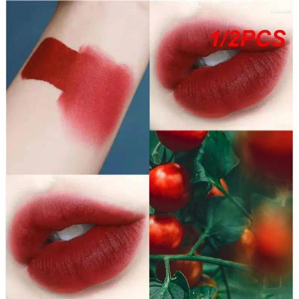 Lipgloss 1/2PCS Velvet Matte Glaze Set Flüssiger Lippenstift Wasserdicht Nicht leicht zu verblassen Langlebige natürliche Lippen Machen