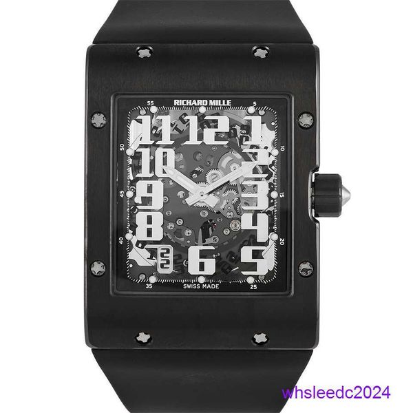 RichardMiler RM11 Титановый корпус Мужские часы Full Holloway Черные автоматические механические часы из углеродного волокна 49,80x38,00 мм HB BPRB