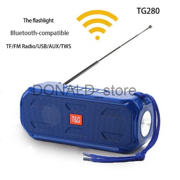 Alto-falantes portáteis Alto-falantes portáteis Bluetooth Alto-falantes FM com suporte para carregamento solar Super Bass Stereo Subwoofer TWS Receptor de rádio com lanterna J240117
